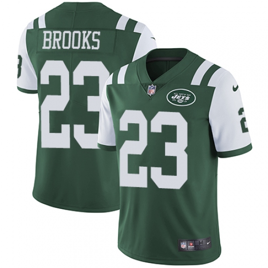 Men's Nike New York Jets 23 Terrence Brooks Green Team Color Vapor Untouchable Limited Player NFL Jersey
