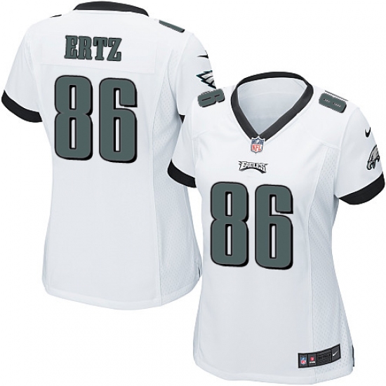 Women's Nike Philadelphia Eagles 86 Zach Ertz Game White NFL Jersey