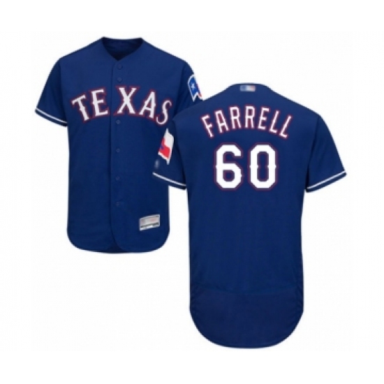 Men's Texas Rangers 60 Luke Farrell Royal Blue Alternate Flex Base Authentic Collection Baseball Player Jersey