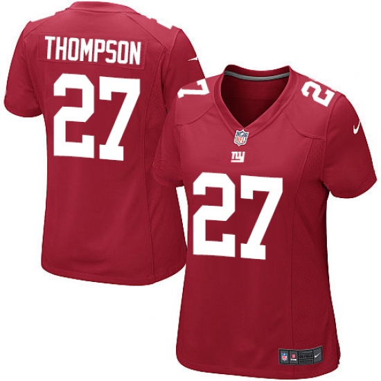 Women's Nike New York Giants 27 Darian Thompson Game Red Alternate NFL Jersey