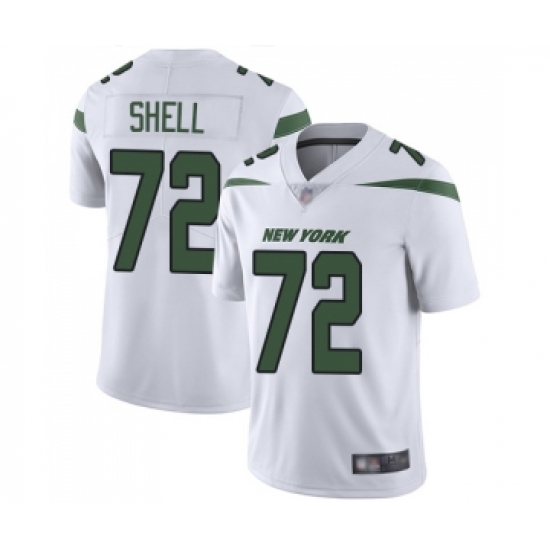 Men's New York Jets 72 Brandon Shell White Vapor Untouchable Limited Player Football Jersey