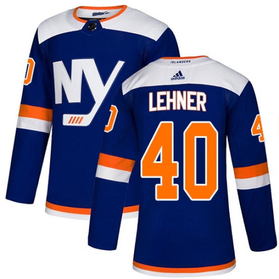 Men's Adidas New York Islanders 40 Robin Lehner Premier Blue Alternate NHL Jersey