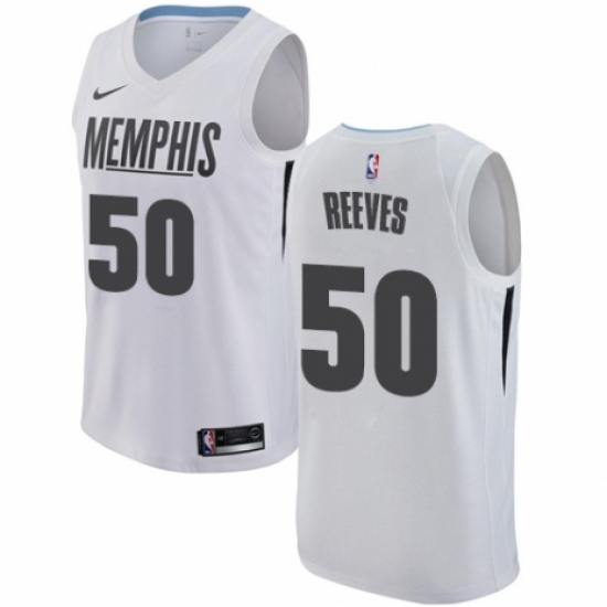 Men's Nike Memphis Grizzlies 50 Bryant Reeves Swingman White NBA Jersey - City Edition