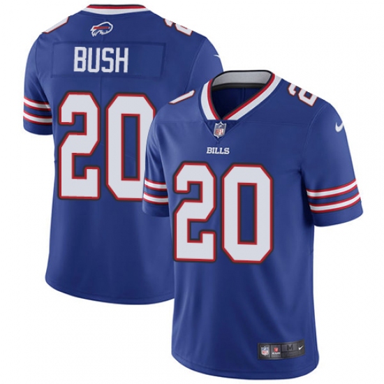 Youth Nike Buffalo Bills 20 Rafael Bush Royal Blue Team Color Vapor Untouchable Limited Player NFL Jersey