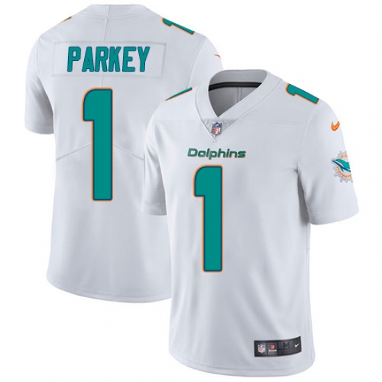 Youth Nike Miami Dolphins 1 Cody Parkey White Vapor Untouchable Limited Player NFL Jersey