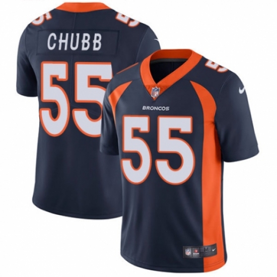 Youth Nike Denver Broncos 55 Bradley Chubb Navy Blue Alternate Vapor Untouchable Limited Player NFL Jersey