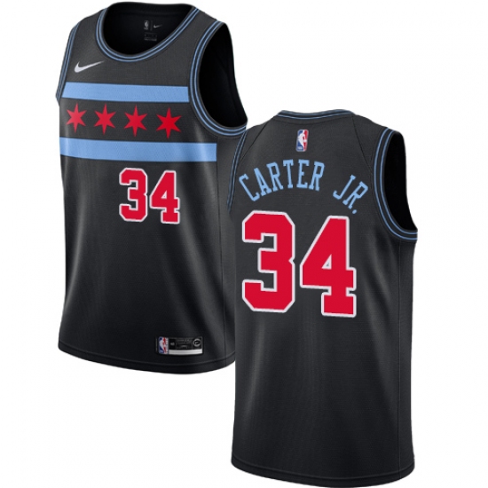 Youth Nike Chicago Bulls 34 Wendell Carter Jr. Swingman Black NBA Jersey - City Edition