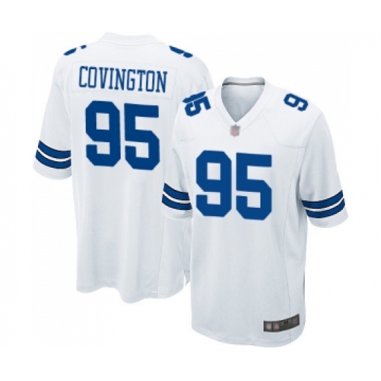 Men's Dallas Cowboys 95 Christian Covington Game White Football Jersey