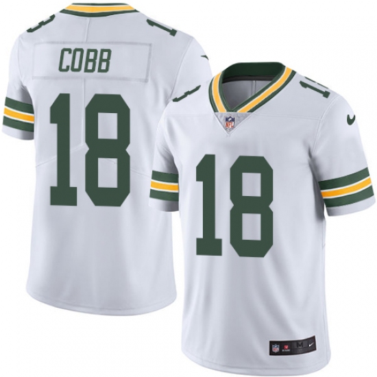 Youth Nike Green Bay Packers 18 Randall Cobb Elite White NFL Jersey