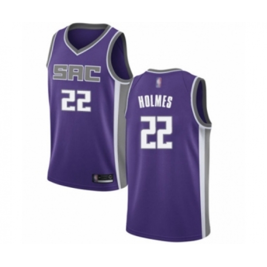 Women's Sacramento Kings 22 Richaun Holmes Swingman Purple Basketball Jersey - Icon Edition