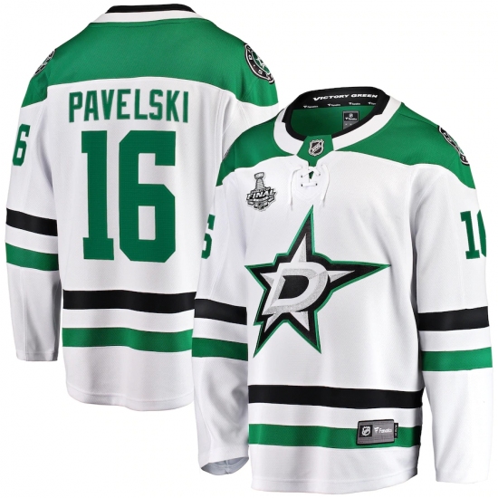Men's Dallas Stars 16 Joe Pavelski Fanatics Branded White 2020 Stanley Cup Final Bound Away Player Breakaway Jersey