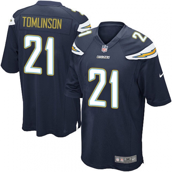 Men's Nike Los Angeles Chargers 21 LaDainian Tomlinson Game Navy Blue Team Color NFL Jersey