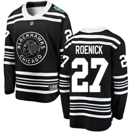 Men's Chicago Blackhawks 27 Jeremy Roenick Black 2019 Winter Classic Fanatics Branded Breakaway NHL Jersey