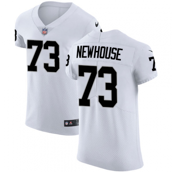Men's Nike Oakland Raiders 73 Marshall Newhouse White Vapor Untouchable Elite Player NFL Jersey