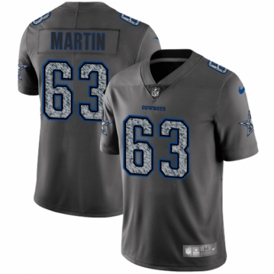 Men's Nike Dallas Cowboys 63 Marcus Martin Gray Static Vapor Untouchable Limited NFL Jersey