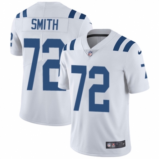 Men's Nike Indianapolis Colts 72 Braden Smith White Vapor Untouchable Limited Player NFL Jersey