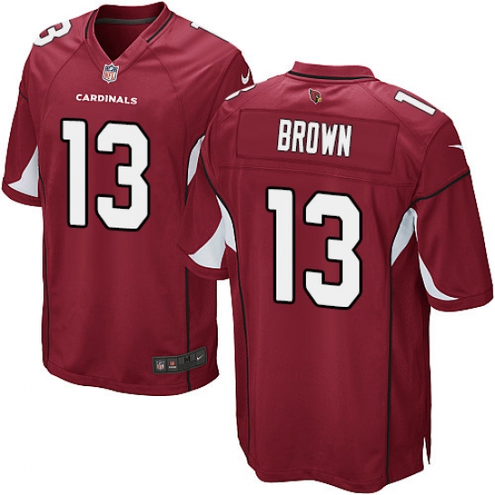 Men's Nike Arizona Cardinals 13 Jaron Brown Game Red Team Color NFL Jersey