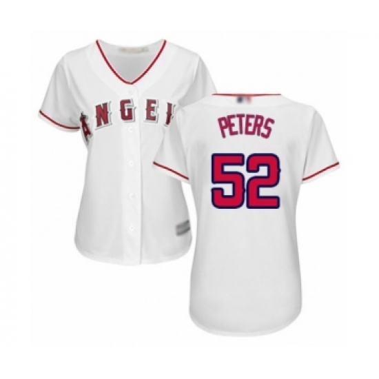 Women's Los Angeles Angels of Anaheim 52 Dillon Peters Authentic White Home Cool Base Baseball Player Jersey