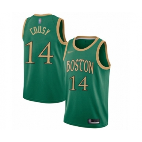 Youth Boston Celtics 14 Bob Cousy Swingman Green Basketball Jersey - 201920 City Edition