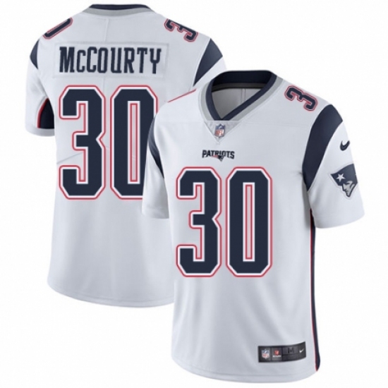 Men's Nike New England Patriots 30 Jason McCourty White Vapor Untouchable Limited Player NFL Jersey