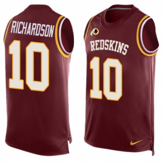 Men's Nike Washington Redskins 10 Paul Richardson Limited Red Player Name & Number Tank Top NFL Jersey