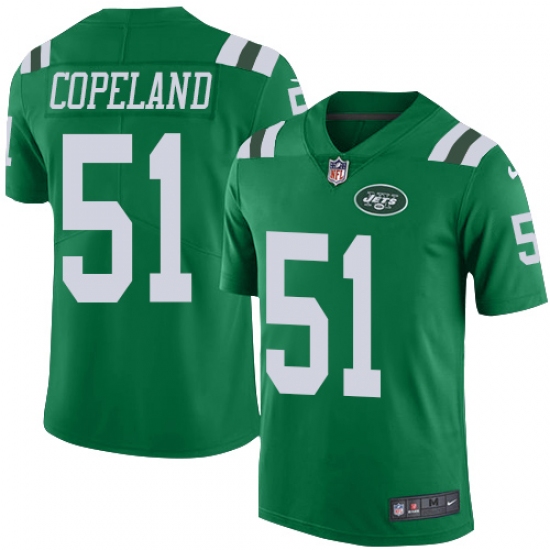 Men's Nike New York Jets 51 Brandon Copeland Limited Green Rush Vapor Untouchable NFL Jersey
