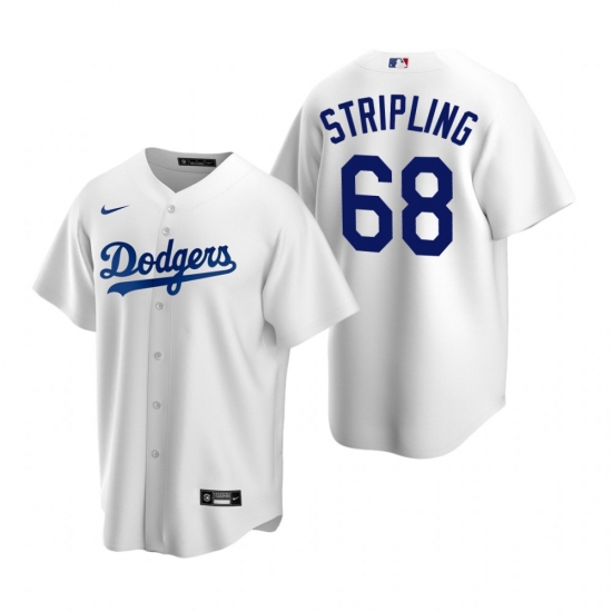 Men's Nike Los Angeles Dodgers 68 Ross Stripling White Home Stitched Baseball Jersey