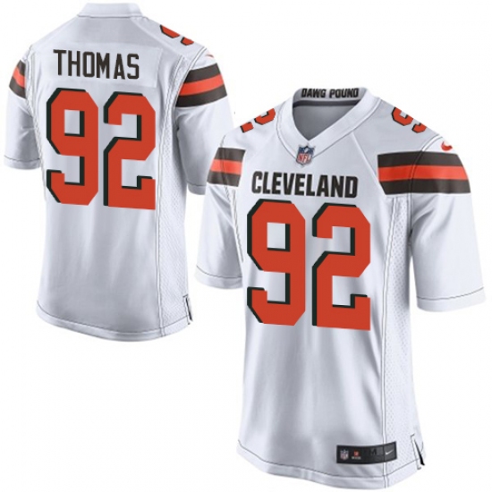 Men's Nike Cleveland Browns 92 Chad Thomas Game White NFL Jersey