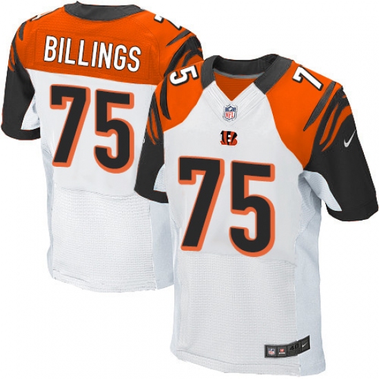 Men's Nike Cincinnati Bengals 75 Andrew Billings Elite White NFL Jersey