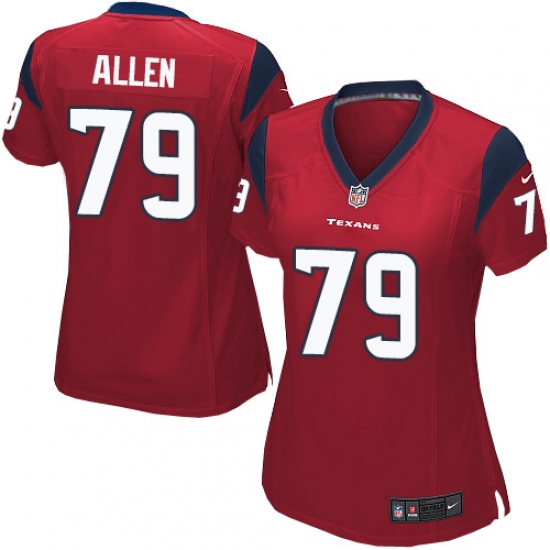 Women's Nike Houston Texans 79 Jeff Allen Game Red Alternate NFL Jersey