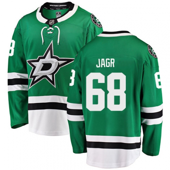 Youth Dallas Stars 68 Jaromir Jagr Fanatics Branded Green Home Breakaway NHL Jersey
