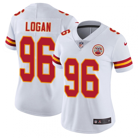 Women's Nike Kansas City Chiefs 96 Bennie Logan White Vapor Untouchable Limited Player NFL Jersey