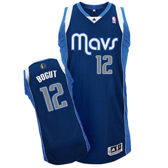 Men's Adidas Dallas Mavericks 12 Andrew Bogut Navy Blue Alternate NBA Jersey