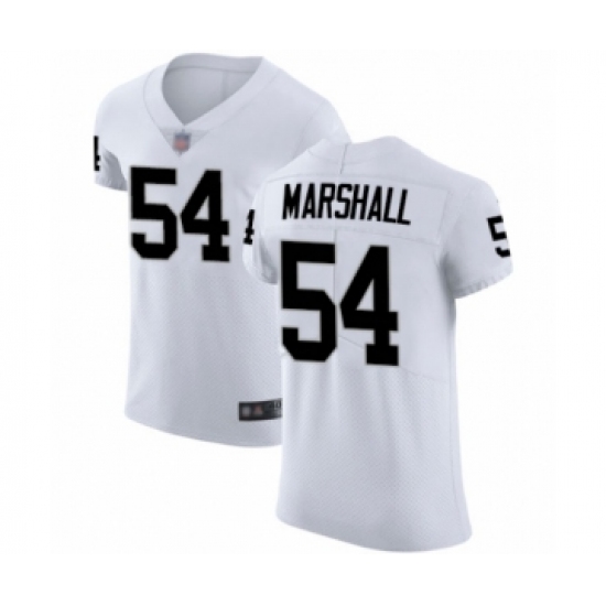 Men's Oakland Raiders 54 Brandon Marshall White Vapor Untouchable Elite Player Football Jersey