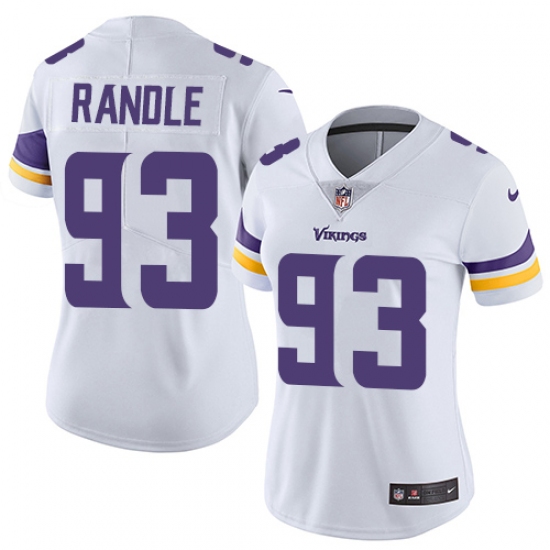 Women's Nike Minnesota Vikings 93 John Randle White Vapor Untouchable Limited Player NFL Jersey