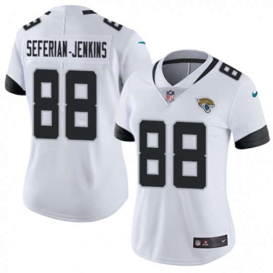 Women's Nike Jacksonville Jaguars 88 Austin Seferian-Jenkins White Vapor Untouchable Limited Player NFL Jersey
