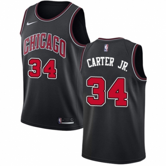 Women's Nike Chicago Bulls 34 Wendell Carter Jr. Authentic Black NBA Jersey Statement Edition