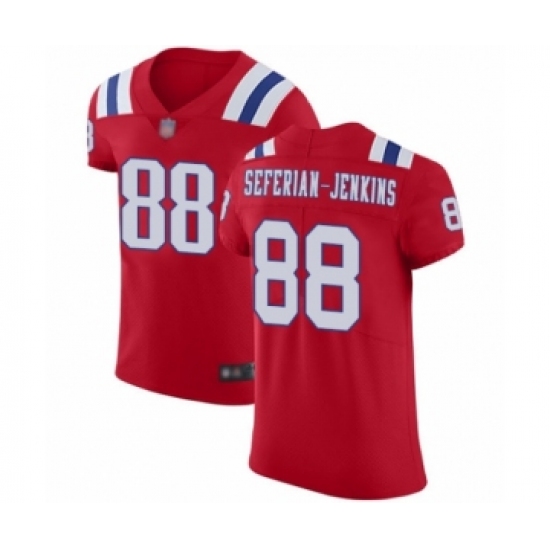Men's New England Patriots 88 Austin Seferian-Jenkins Red Alternate Vapor Untouchable Elite Player Football Jersey