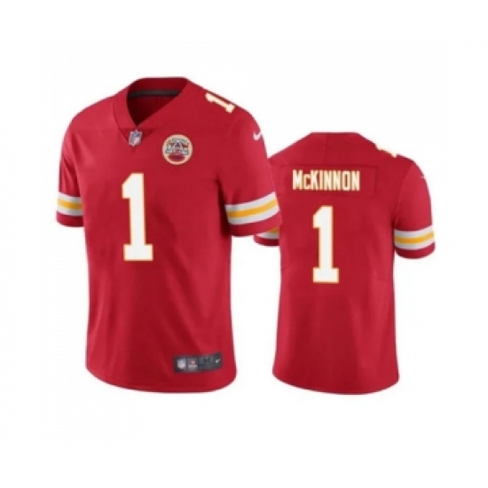 Men's Kansas City Chiefs 1 Jerick McKinnon Red Vapor Untouchable Limited Stitched Football Jersey