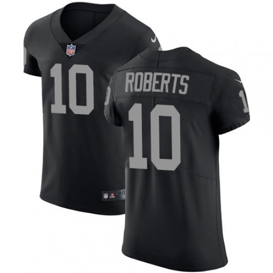 Men's Nike Oakland Raiders 10 Seth Roberts Black Team Color Vapor Untouchable Elite Player NFL Jersey