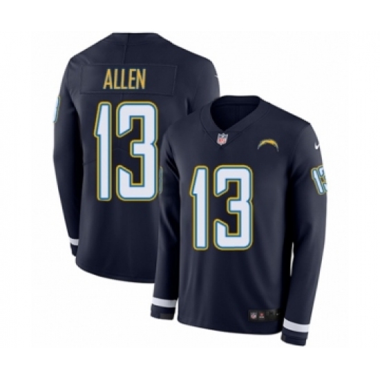 Men's Nike Los Angeles Chargers 13 Keenan Allen Limited Navy Blue Therma Long Sleeve NFL Jersey