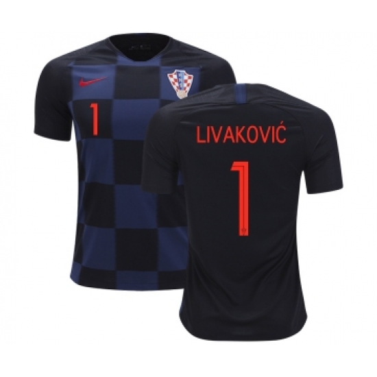 Croatia 1 Livakovic Away Soccer Country Jersey