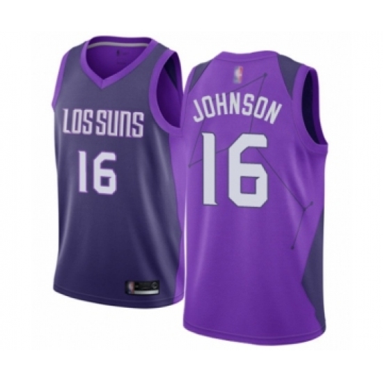 Women's Phoenix Suns 16 Tyler Johnson Swingman Purple Basketball Jersey - City Edition