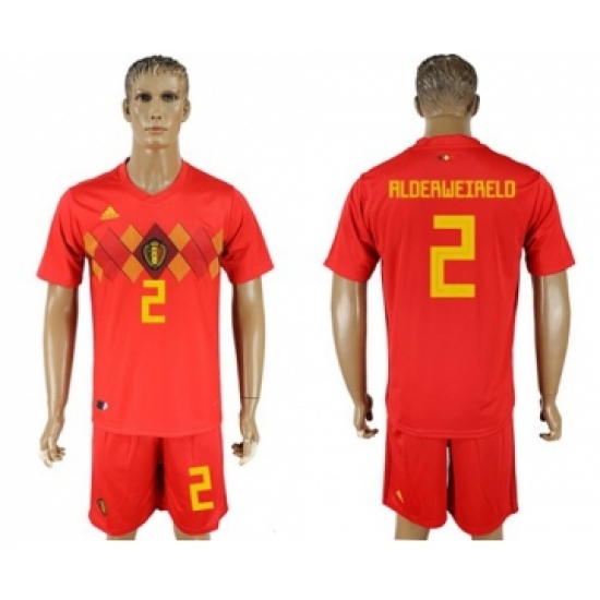 Belgium 2 Alderweireld Red Soccer Country Jersey