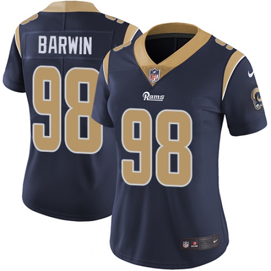 Women's Nike Los Angeles Rams 98 Connor Barwin Navy Blue Team Color Vapor Untouchable Limited Player NFL Jersey