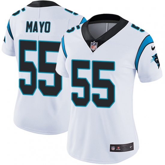 Women's Nike Carolina Panthers 55 David Mayo White Vapor Untouchable Limited Player NFL Jersey