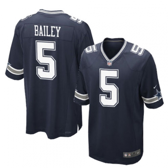 Men's Nike Dallas Cowboys 5 Dan Bailey Game Navy Blue Team Color NFL Jersey