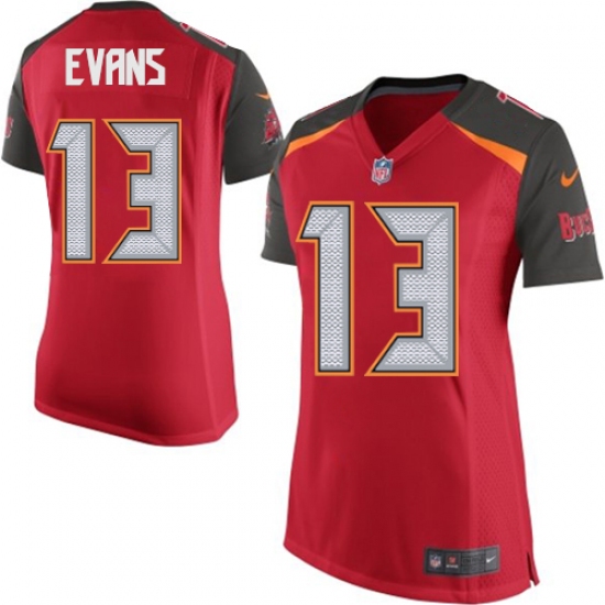 Women's Nike Tampa Bay Buccaneers 13 Mike Evans Game Red Team Color NFL Jersey