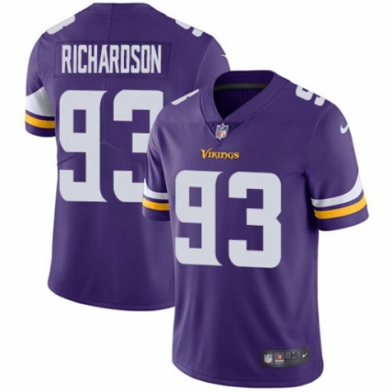 Youth Nike Minnesota Vikings 93 Sheldon Richardson Purple Team Color Vapor Untouchable Limited Player NFL Jersey