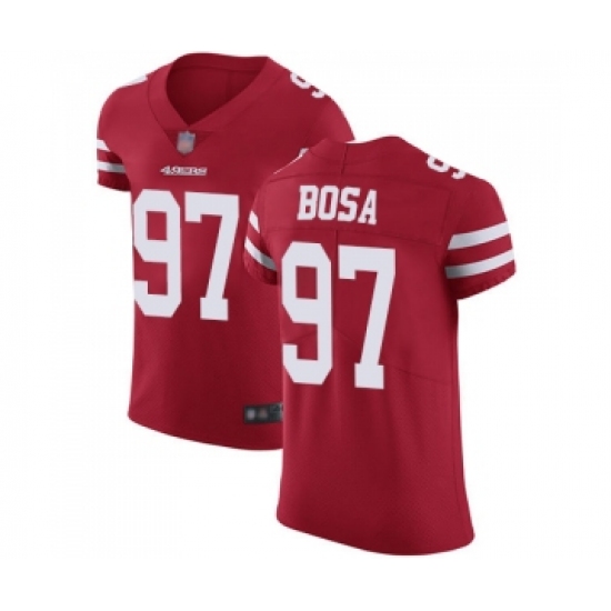Men's San Francisco 49ers 97 Nick Bosa Red Team Color Vapor Untouchable Elite Player Football Jersey